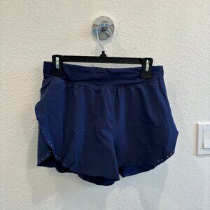 Lululemon Fast and Free Reflective High-Rise Classic-Fit Short 3", Navy, Size 8